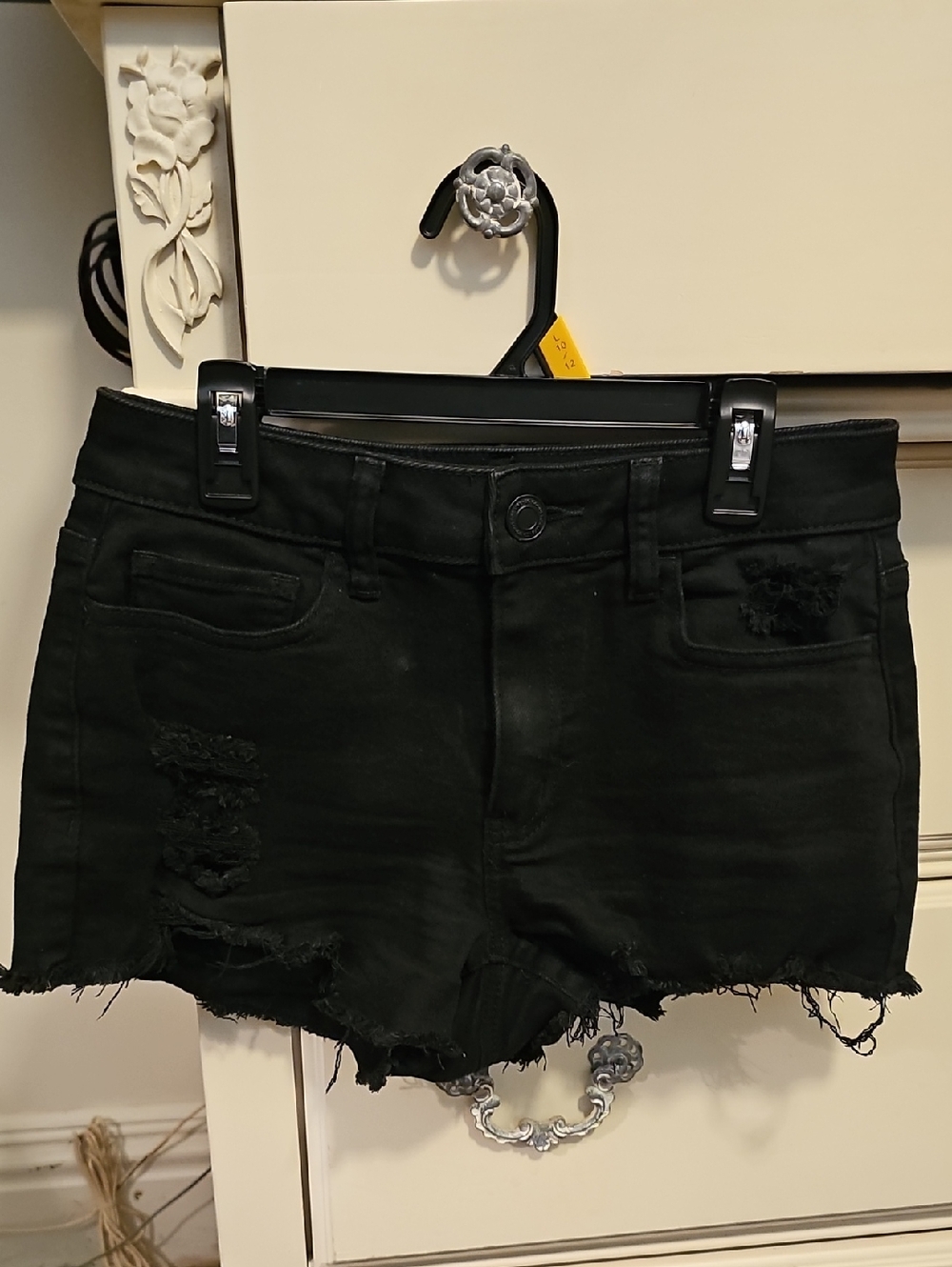 SO (Kohls) Black Distressed Mid-rise Cutoff Jean Shorts